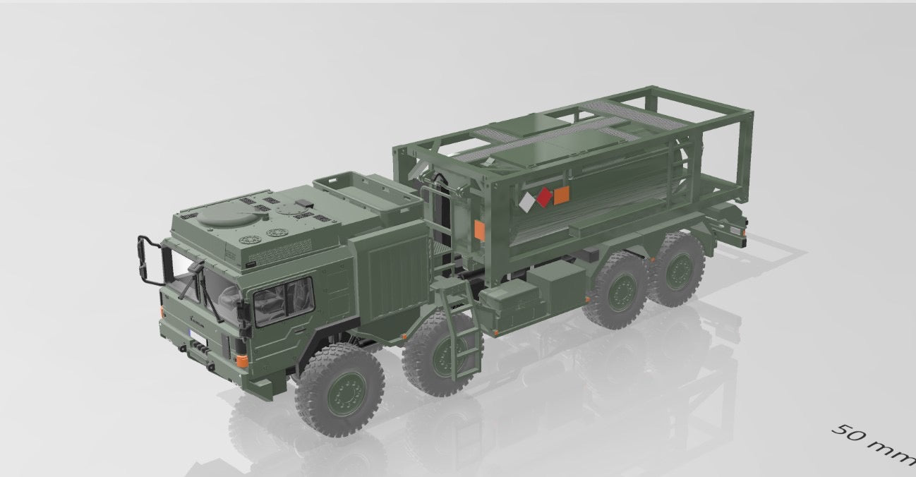 HX2 8x8 mit Ovalem Tank Container