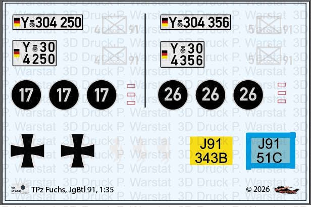 Decalbogen TPz Fuchs JdBtl 91