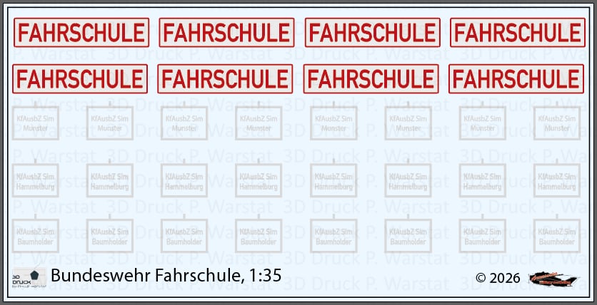 Decalbogen Bundeswehr Fahrschule
