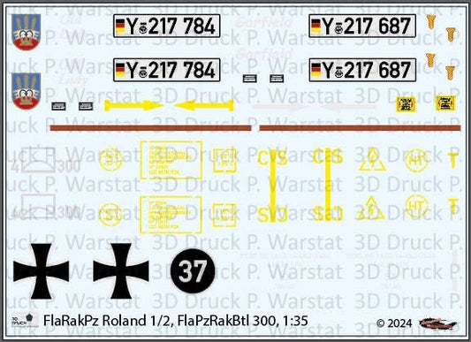 Decalbogen FlaRakPz Roland 1/2, FlaPzRakBtl 300