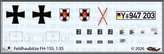 Decalbogen Feldhaubitze FH-155