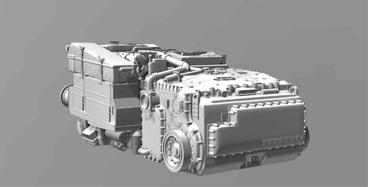 Marder Motor mit Getriebe und Motorraum