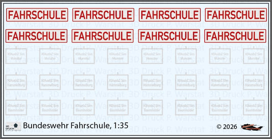 Decalbogen Bundeswehr Fahrschule