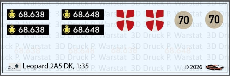 Decalbogen Leopard 2A5 DK (Dänemark)