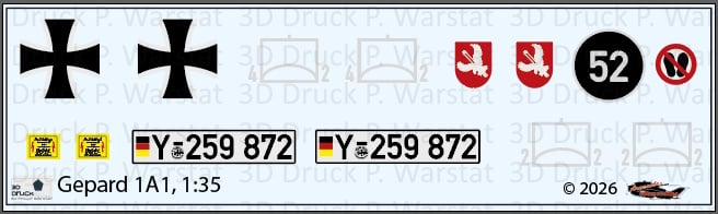 Decalbogen Gepard 1A1