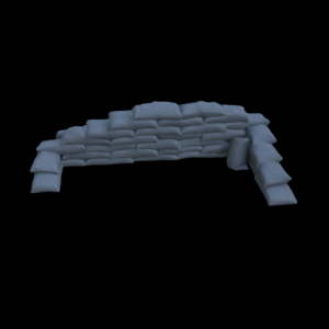 Wand aus Sandsäcken Set 1
