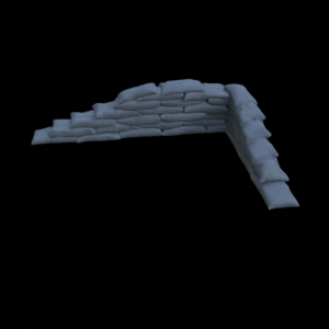 Wand aus Sandsäcken Set 4