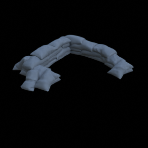 Wand aus Sandsäcken Set 4