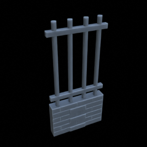 Mauer mit Zaun 4